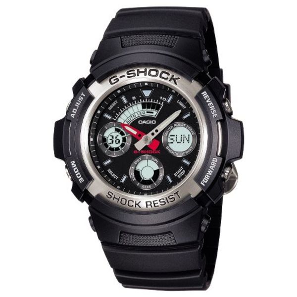 Casio G-SHOCK AW-590-1AJF Аналоговые цифровые мужские часы черные НОВИНКА из Японии