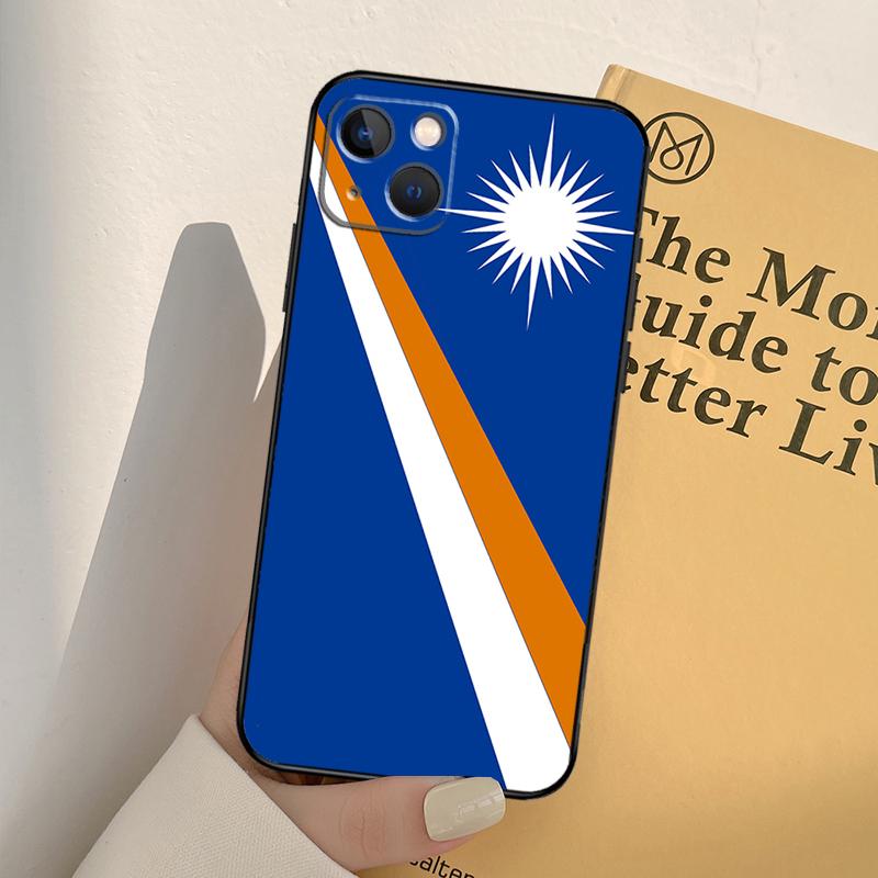 Чехол для телефона Флаг Маршалловых островов Для iPhone 17 16 15 14 13 12 11 Pro Max mini XR 16e 15 16 Plus 17 Air Полное покрытие