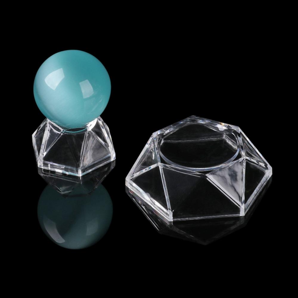 Home Decoration Quartz Glass Acrylic Pedestal Crystal Ball Base Display Stand Sphere Holder