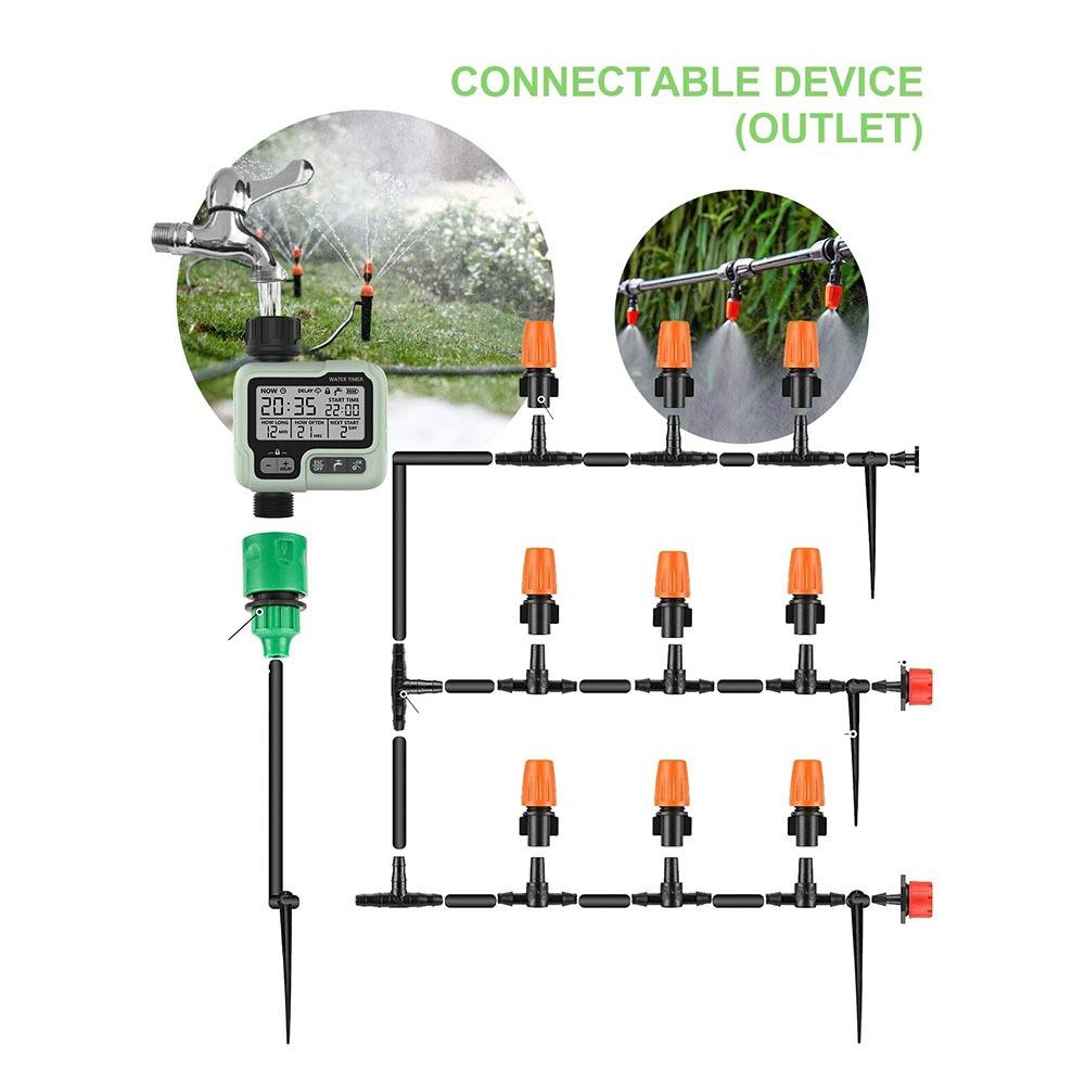 HCT-322 Автоматический таймер подачи воды, садовая цифровая ирригационная машина, интеллектуальный спринклер, используемый на открытом воздухе для экономии воды и времени