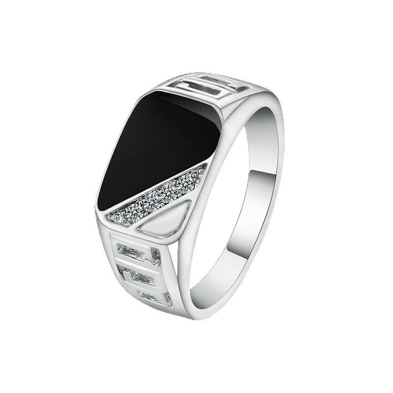 Huaya Электронная коммерция: Самое продаваемое классическое квадратное мужское модное кольцо, европейское и американское
