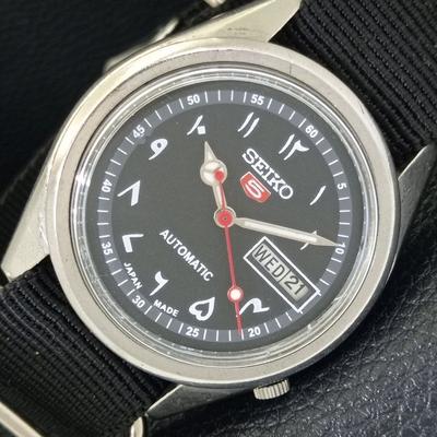 ВИНТАЖНЫЕ МУЖСКИЕ АВТОМАТИЧЕСКИЕ ЧАСЫ SEIKO 5 6119C ЯПОНИЯ АРАБСКИЙ ЧЕРНЫЙ ЦИФЕРБЛАТ a701588-5