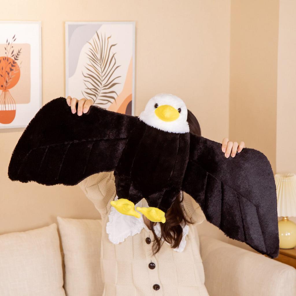 40cm Cute Simulation Spread Wings Eagle Plush Toys Kawaii Plushie Stuffed Soft Lifelike Animal Bird Toys Creative Birthday Gift