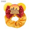 Новые резинки для волос с ушками Микки Мауса Дисней, повязка на голову для девочки, держатель для хвостика для женщин, с пайетками и бантами, ободок, женские аксессуары для путешествий, DIY