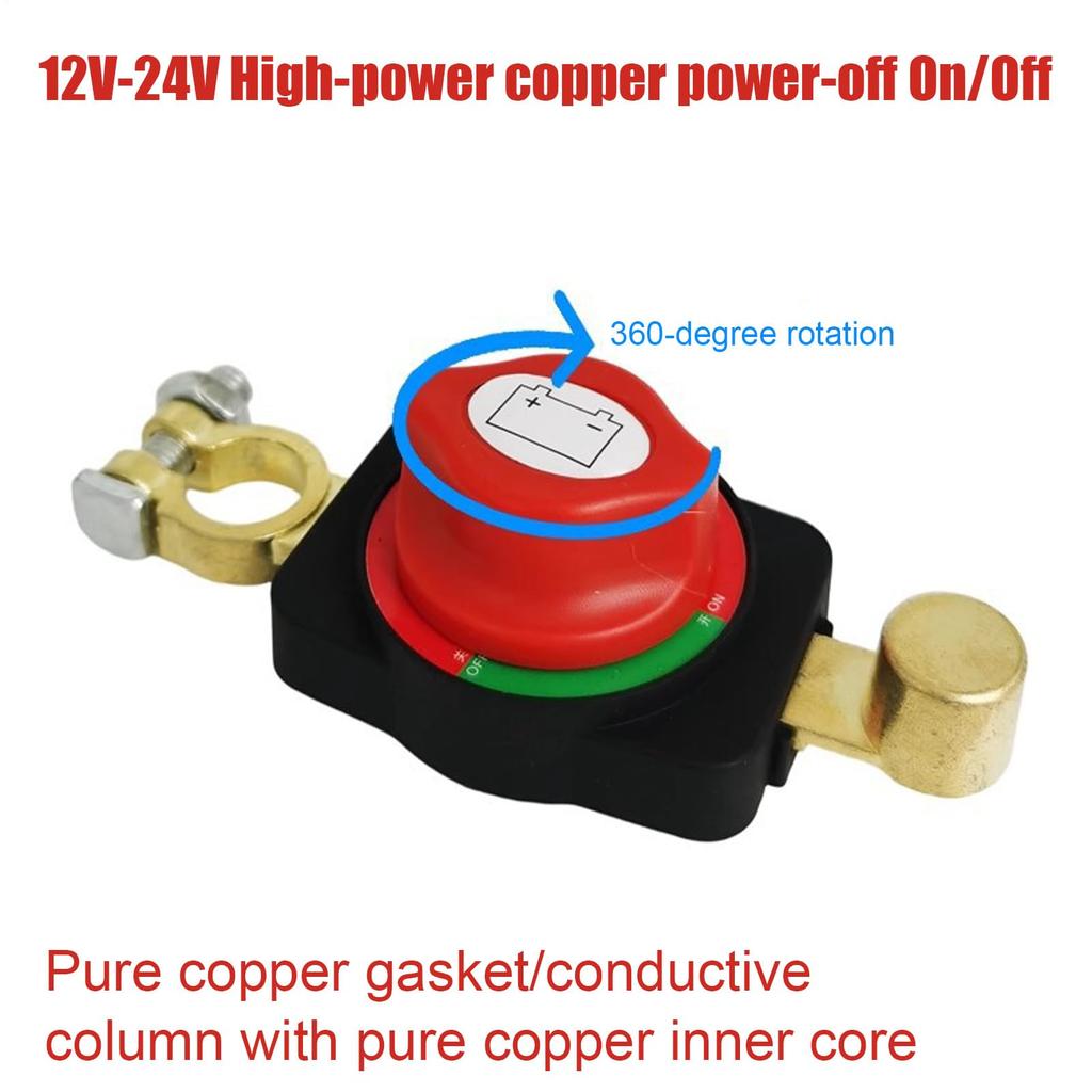 Cut-off - Disconnect Switch, 24V Power Isolator | Heavy Duty Stop,