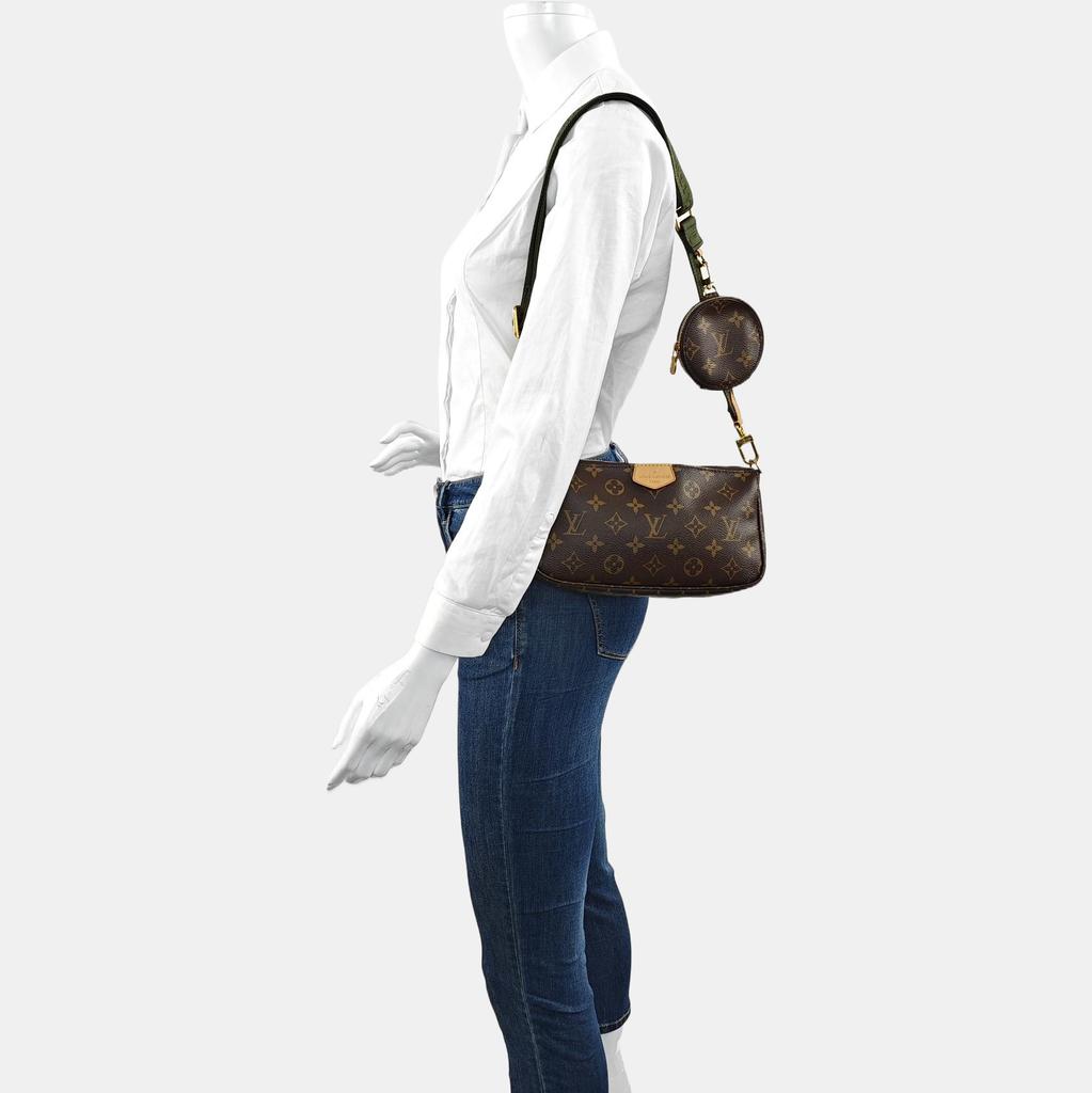 [Pre-Owned] Multi Pochette Accessoires Chain Monogram Five-In-One Combination Bag Coated Canvas Leather Mahjong Bag Underarm Hand - Very Good #1PEH2NK