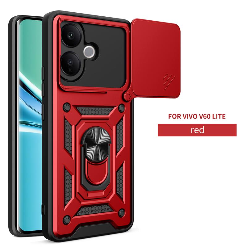 Для Vivo V60 Lite 5G Чехол-бампер со шторкой для защиты объектива камеры Для Vivo V40 V50 V60 Pro Lite 5G 4G Чехлы для телефонов Бронированный ударопрочный Coque
