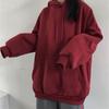 Ins Hooded Sweatshirt for Women Plus Velvet Autumn Winter New Oversize Long-sleeved Korean Loose Jacket Trendy