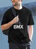 1 шт. Черная футболка с графическим силуэтом BMX