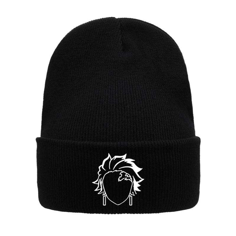 Demon Slayer Eyes Knitted Hat For Women Unisex Beanies Winter Hats Polyester Kimetsu No Yaiba Anime Manga Hip Hop Melon Cap