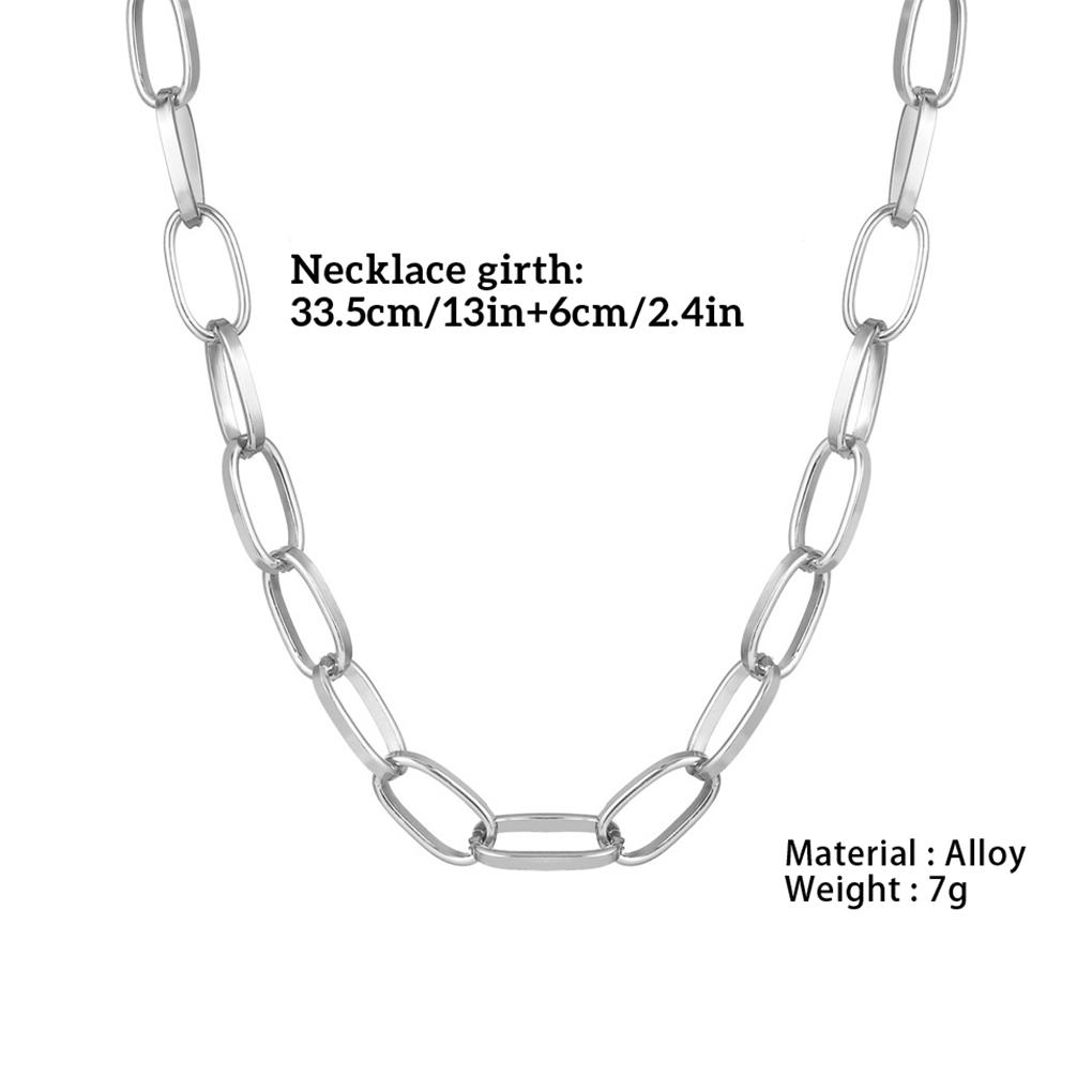 Женское ожерелье Ретро Панк Короткая Толстая Ключичная Цепь-Звенья Девушки Чокер Ювелирное Изделие для Вечеринки Дня Рождения Серебро
