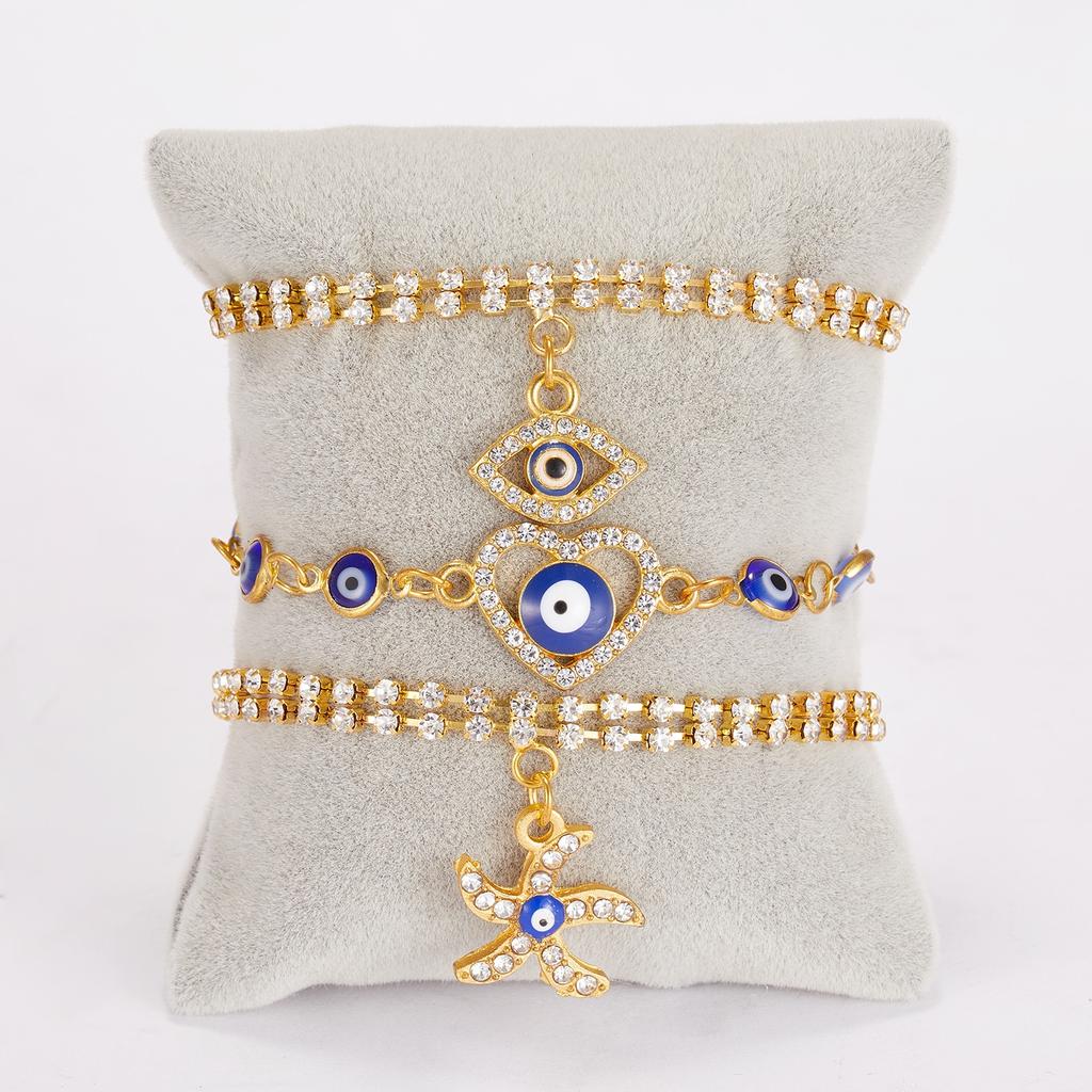 Classic Turkish Evil Eye Bracelet for Women Luxury AAA Cubic Zircon CZ Hamsa Hand Charm Bracelet Trend Female Party Jewelry Gift