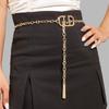 Luxury Metal Chain Belt For Women Dress Jeans Decorative Waistband Accessories