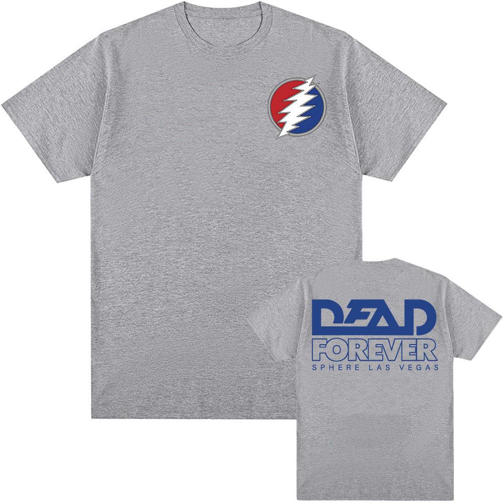 Dead Forever Sphere Heather Tshirt Short Sleeve Summer Cotton Tshirts for Male DEAD  COMPANY Rock Band Graphic T Shirt Unisex
