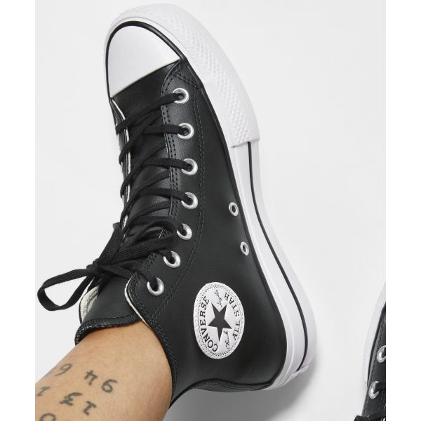 Converse Chuck Taylor All Star Lift High Черные женские кроссовки Белые 561675C