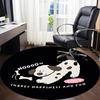 1pc Puppy Bone Cute Happy Office Round Area Rug,  Mat Suitable ForOffice, Under Office Chairs Bedroom Living Room Home Decor, Room Deco