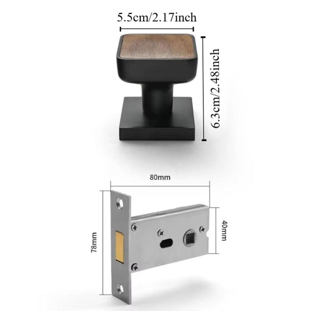 Single Side Single-tongue Lock Walnut Wood Hidden Door Lock Invisible Door Lock Home Furniture