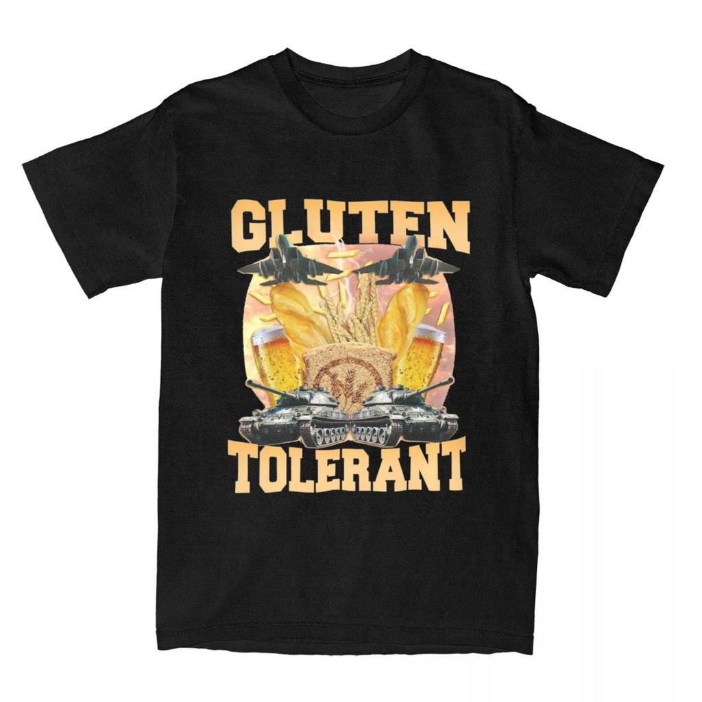 Creative Gluten Tolerant Funny Meme T Shirt Unisex Women Pure Cotton Wheat Bread Beer Tee Shirt Unique Clothes