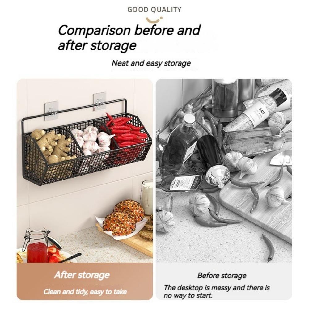 1/2/3 сетки, кухонный органайзер для приправ, настенная подвесная полка для хранения приправ, лука, корзина с фруктами, полка для овощей