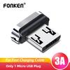 FONKEN Адаптер для зарядного устройства, магнитный кабель, наконечники, пылезащитная заглушка, разъем Micro USB для Android
