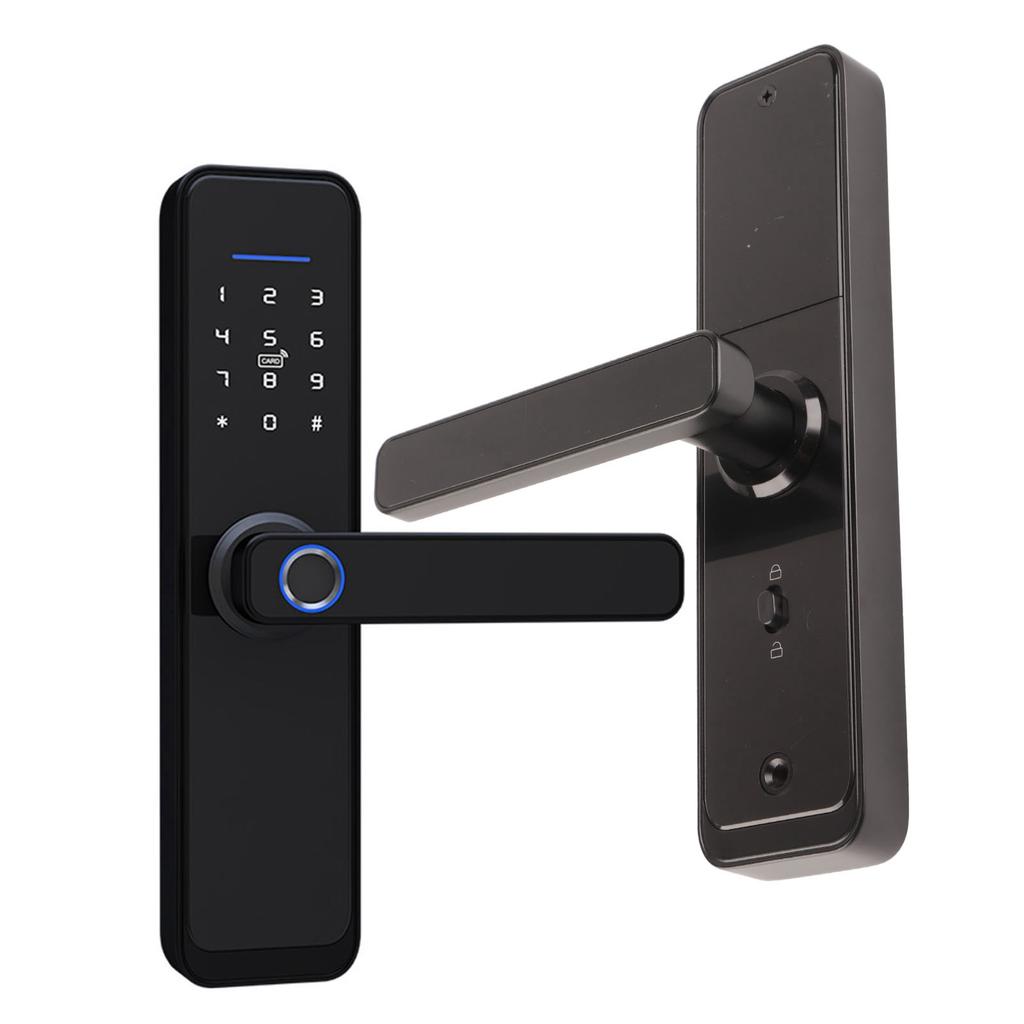 Электронный умный дверной замок, сенсорная клавиатура, пароль, IC-карта, отпечаток пальца, доступ к домашней безопасности