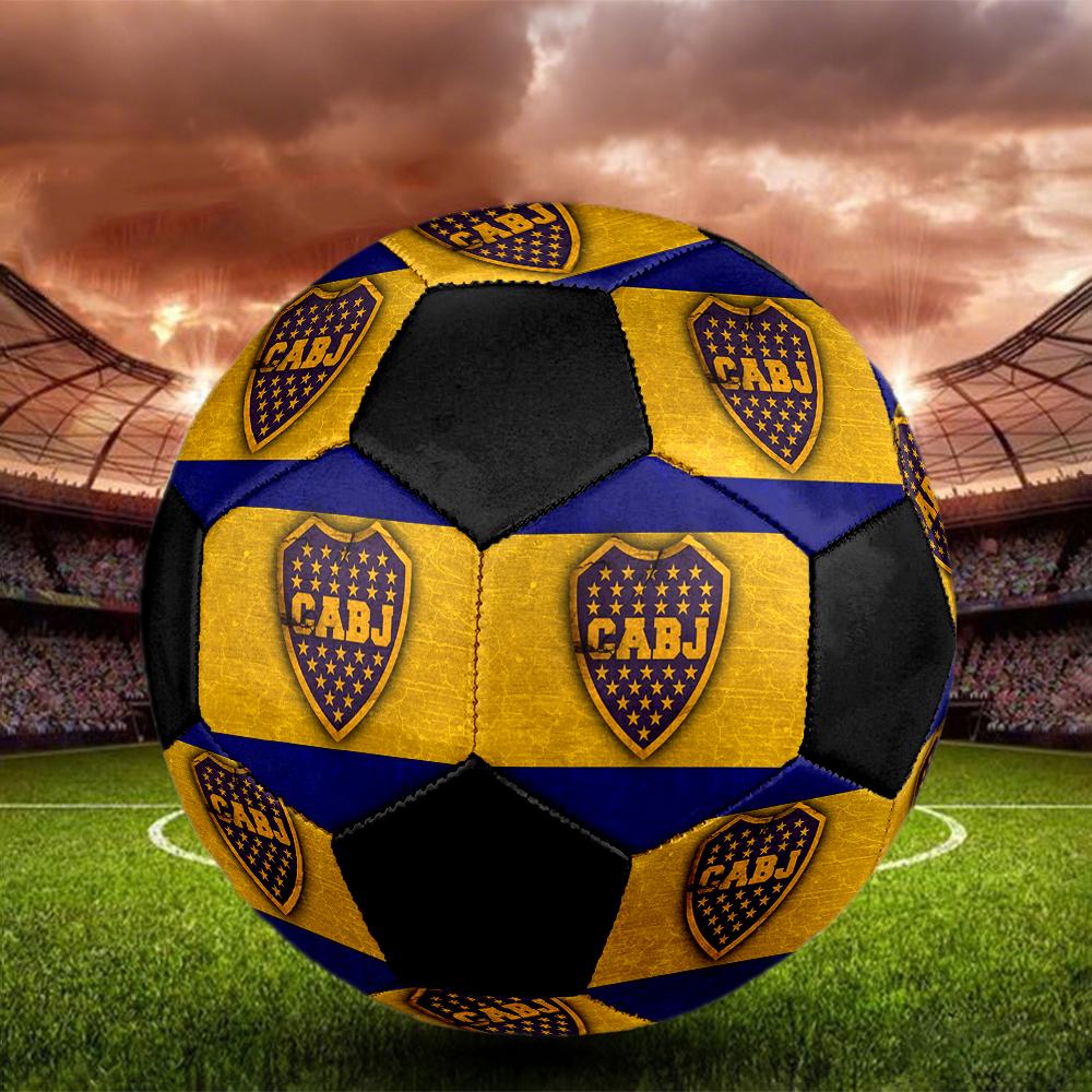 Футбольный мяч Boca Juniors, разноцветный, подходит для всех возрастов, машинная строчка, материал ПВХ, соревновательного уровня, прочный и с высоким отскоком