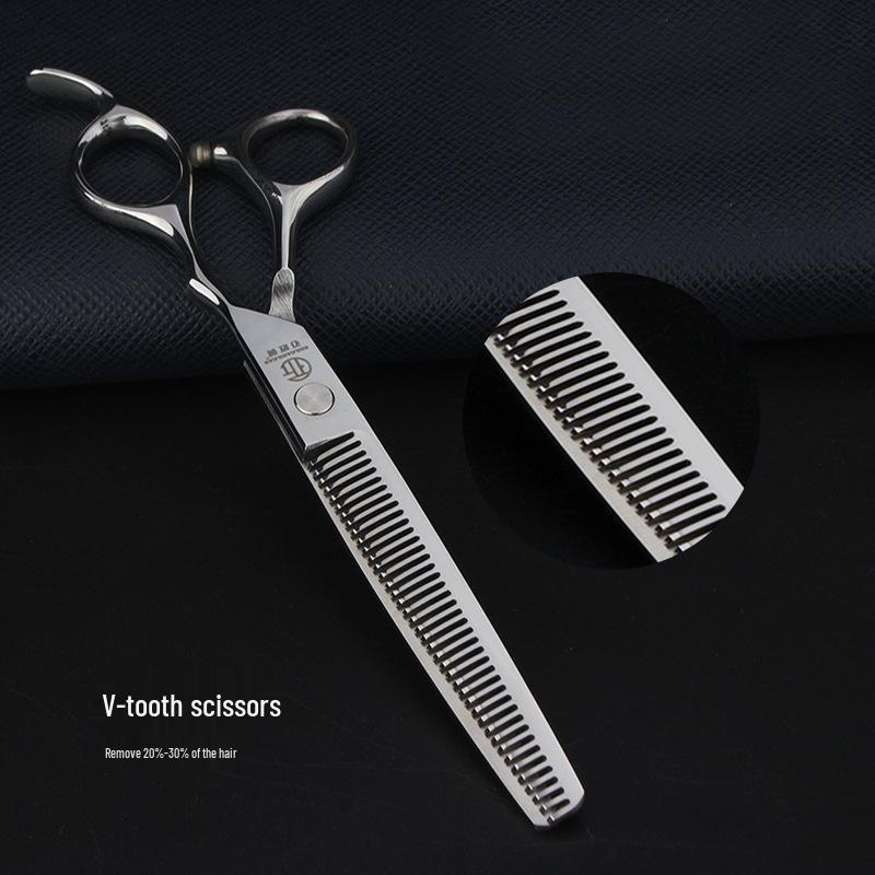 Профессиональные 7-дюймовые парикмахерские ножницы для стрижки и филировки волос - Идеальны для челки и парикмахерских