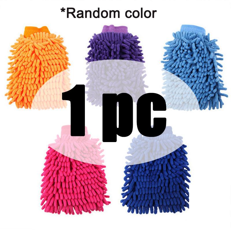 Перчатки для мытья автомобиля Двусторонние из микрофибры Моющиеся Перчатки для ухода за автомобилем Очищающие Перчатка для детейлинга Инструменты и аксессуары для чистки автомобиля