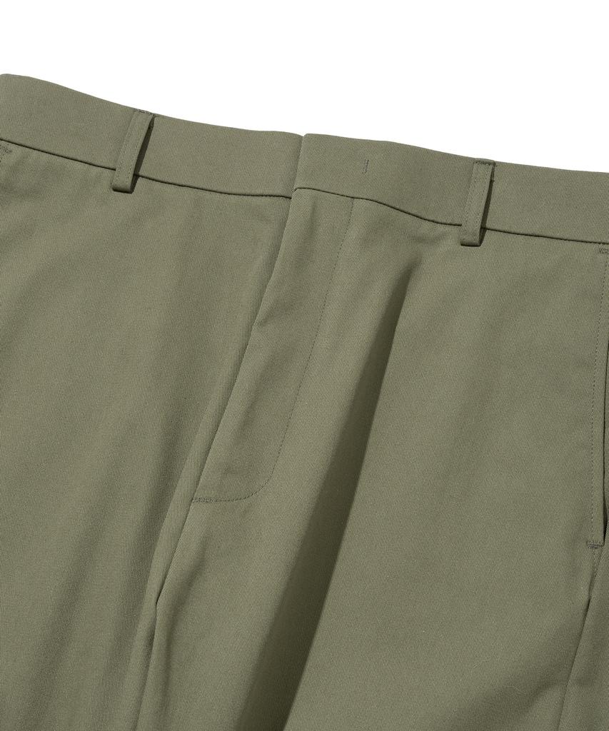 KNITTED Cotton Wide Cut Pants Khaki
