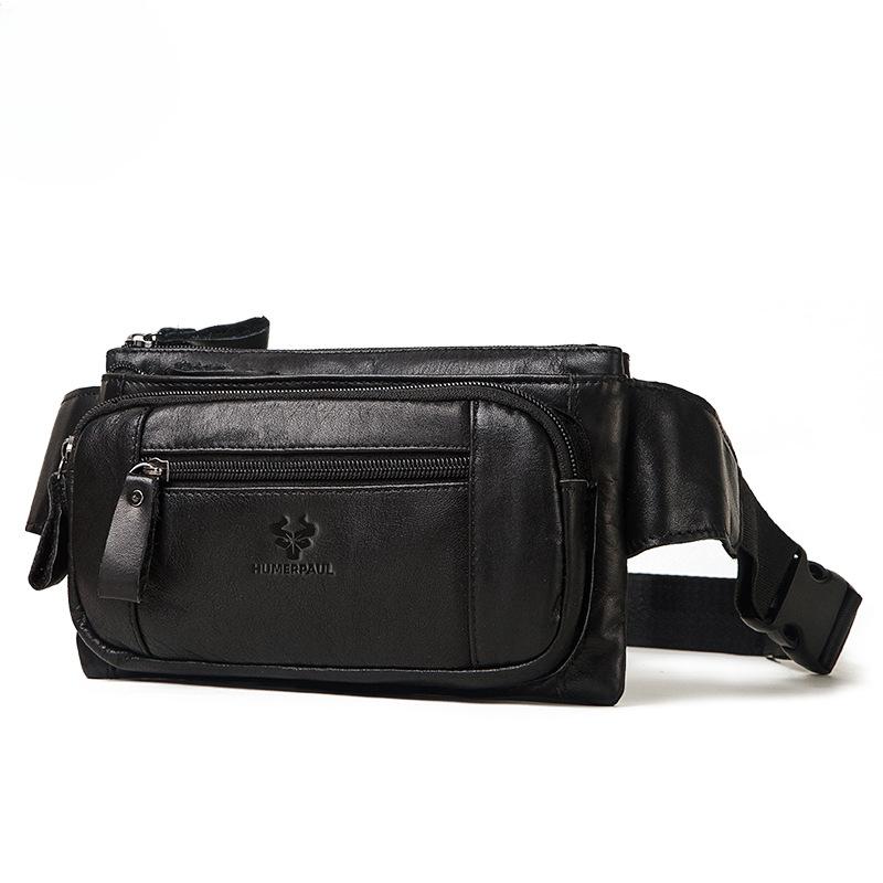 Кожаная мужская поясная сумка из коровьей кожи, многофункциональная нагрудная сумка в стиле ретро с плечевым ремнем