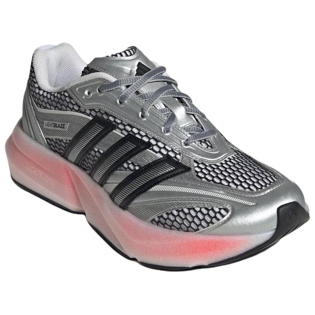adidas LIGHTBLAZE Противоскользящие Износостойкие Низкие Повседневные Кроссовки для Бега Женские Серебристо-Розовые Кроссовки JR1799