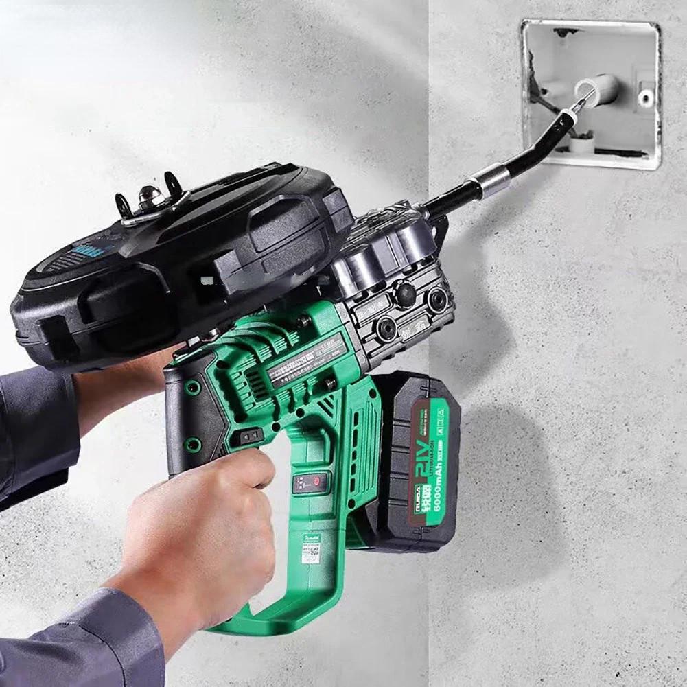 Бесщеточный нитевдеватель Портативный электрический нитевдеватель Инструменты для скрытой протяжки труб Электрическая тянущая машина