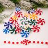 Haobei Разноцветные леденцы, рождественские украшения, красно-белые конфетные украшения для праздничной атмосферы