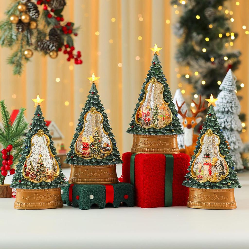 Musical Glowing Christmas Tree Ornaments with Automatic Snowfall - Perfect Gift for Girlfriend or Kids