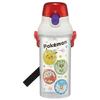 Skater Children's Clear Plastic Water Bottle 480ml Pokemon 23 with Scale To Manage Hydration PSB5TRC-A