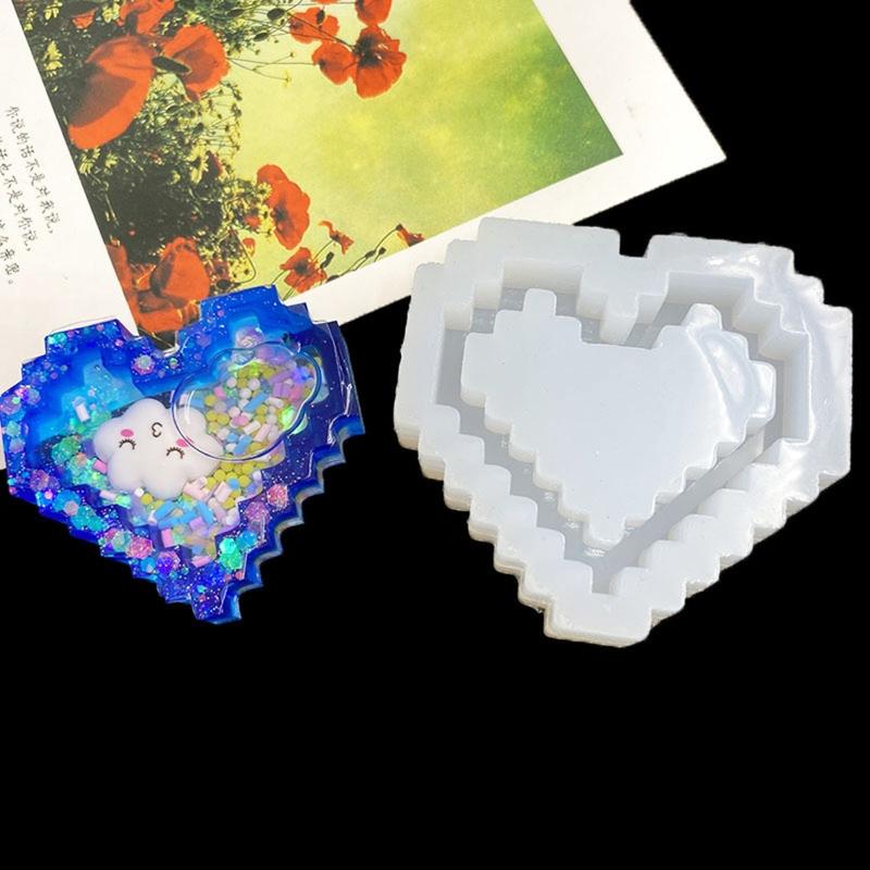 Resin Shaker Molds Silicone Resin Casting Molds Epoxy Quicksand Molds for DIY Pendant Charm Jewelry Making Accessories