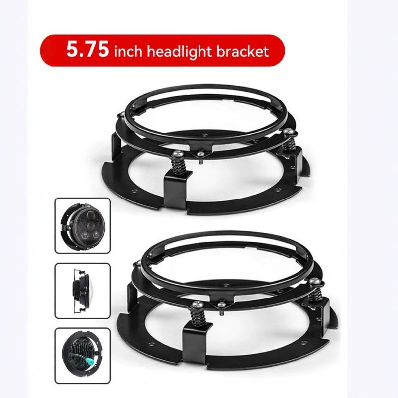 5.75 Inch Round Headlight Housing Bracket Kit Motorcycle Auto Parts For 5.75" Led Headlight Headlamp Trim Ring Mount Bracket