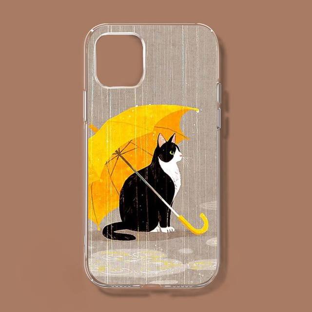 Чехол для телефона с милыми японскими кошками в стиле ретро для Iphone 11 12 13 Mini Pro Xs Max 8 7 6 6s Plus X 5S Se 2020 Xr