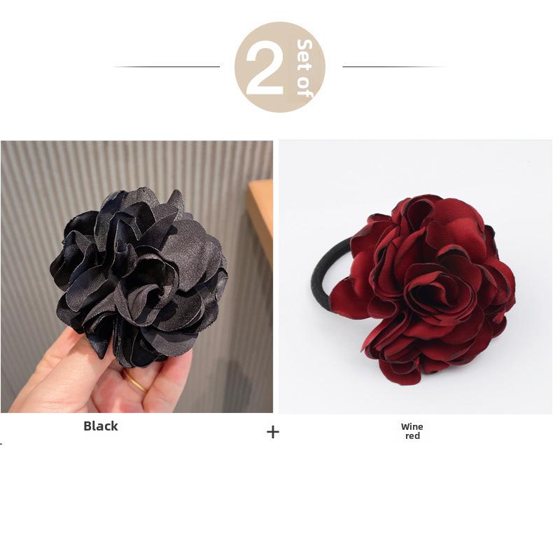 Корейская мода тканевый цветочный аксессуар для волос: Повязка для волос «Камелия Роза»