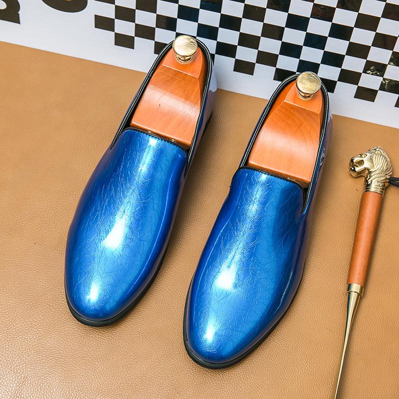 PU Leather Fashion Club Shoes Men Male Comfortable Coiffeur Shoe All-match Mens Slip On Footwear Luxury Brand Mens New Loafers