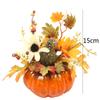 Artificial Pumpkin Maple Berry Sunflower Pomegranate Thanksgiving Halloween Indoor Outdoor Home Table Center Holiday Decorations