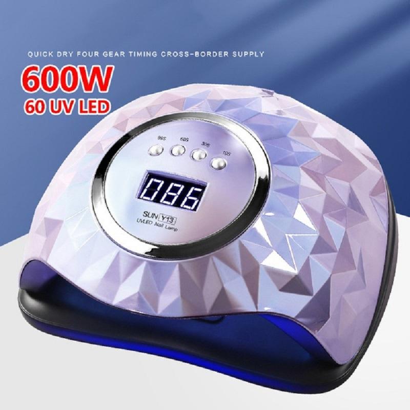 600W UV LED Nail Lamp High Quality Nail Dryer Lamp with Automatic Sensor LED Light 4 Timer Professional Manicure Pedicure Nail Epuipment