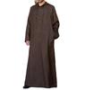 Men's Arabic Style Long Hooded Shirt Robe 2025