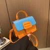 Contrasting Color Fashion Handbag Spring Versatile Foreign Style Shoulder Messenger Bag Small Square Bag Women