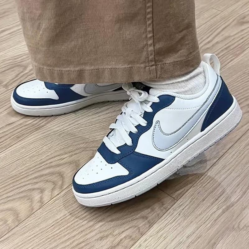 (GS) Nike Court Borough Low 2 SE 'White Valerian Blue' Kids' BQ5448-121