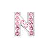 104pcs A-Z 8mm Pink Full Rhinestone Slide Letters For Bracelet Making Alphabet DIY Wristband Pet Collar Keychain Jewelry Women