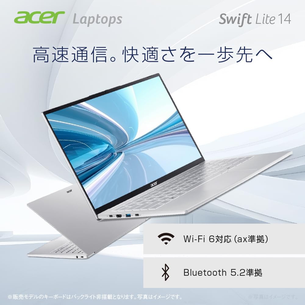 Acer Swift Lite WUXGA OLED Глянцевый Intel Core Ultra 5 115U Алюминиевый сплав Аккумулятор 2МП Веб-камера со шторкой WiFi Динамик и Японская клавиатура 14,