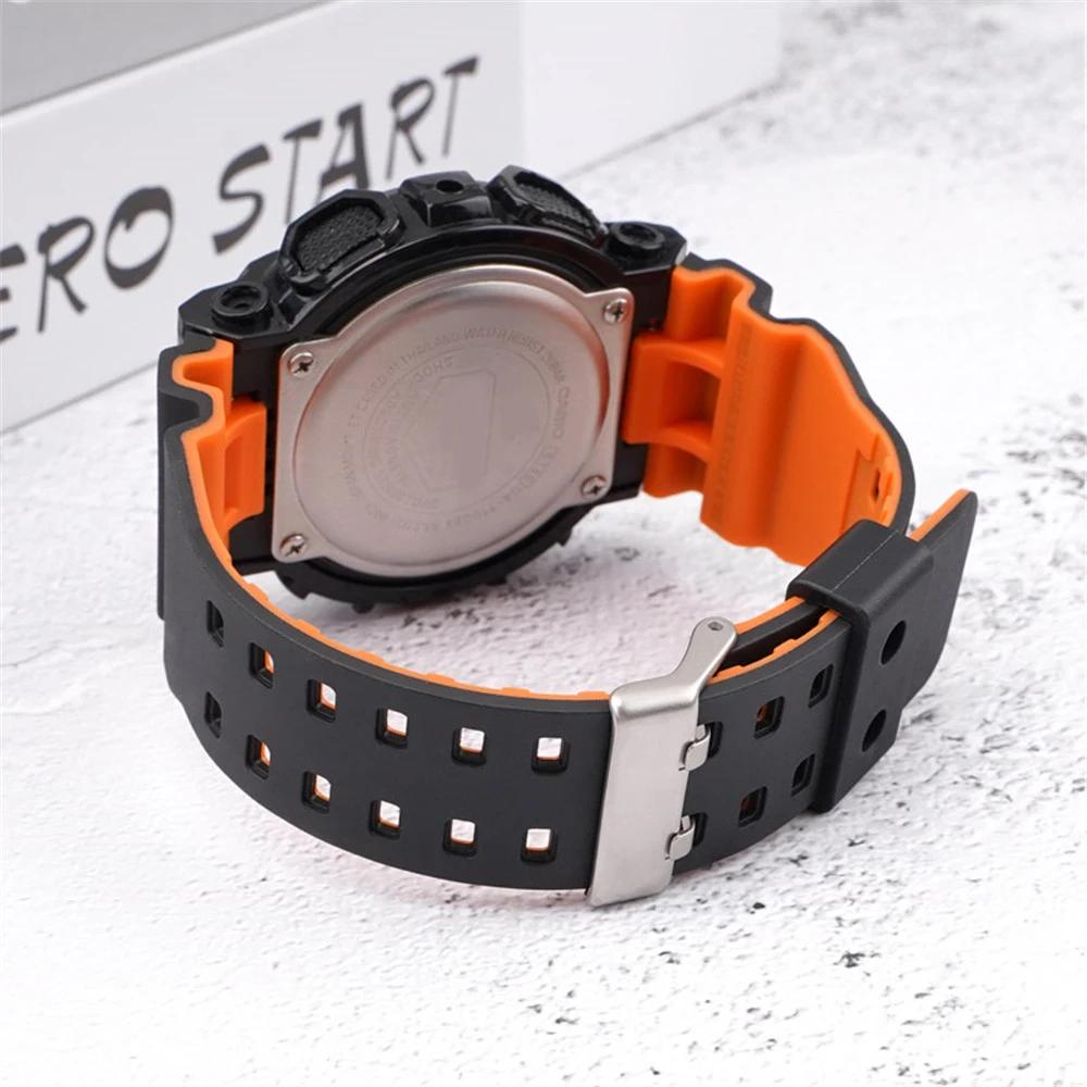 Ремешок для Casio G-Shock GA-100/110/120/150/300/400/700 GD-100/110/120 G-8900 GLS-100 Силиконовый Полимерный Ремешок для Часов Аксессуары 16 мм