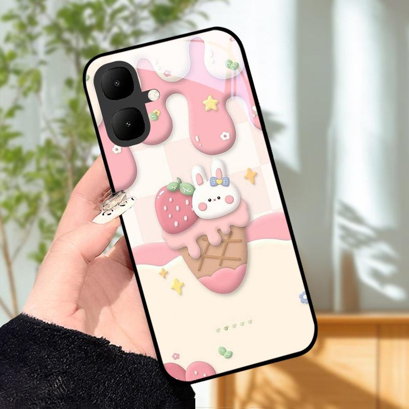 Для Infinix Smart 10 X6725 Чехол Закаленное Стекло Ударопрочная Задняя Крышка Чехлы Для Телефона Для Tecno Pop 10 Защитный Чехол Для Камеры Fundas