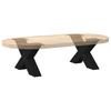 Vidaxl Nogi Do Stolika Kawowego, 2 Szt., Czarne, 50X(30-31) Cm, Stal